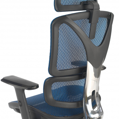 ergonomischer burostuhl blau focus netzstoff 3d verstellbare armlehnen lordosenstutze 6