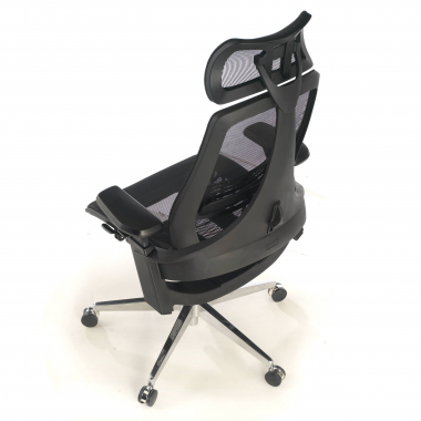 ergonomischer burostuhl schwarz thunder netzstoff 3d verstellbare armlehnen lordosenstutze kopfstutze 5