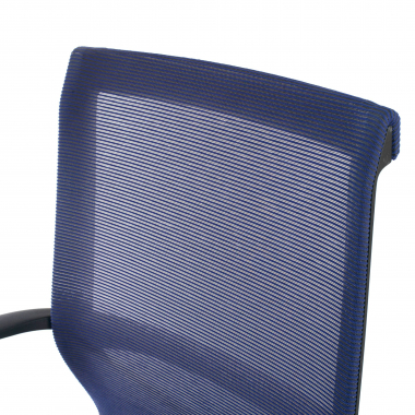 burostuhl blau weisse struktur netzstoff feste armlehnen 8