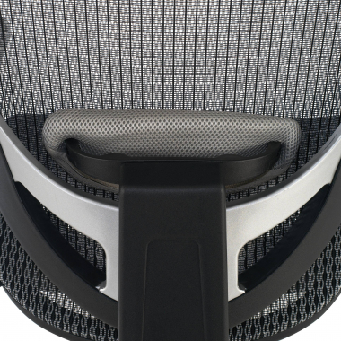 burostuhl grau flex netzstoff bewegliche armlehnen lordosenstutze kopfstutze 5