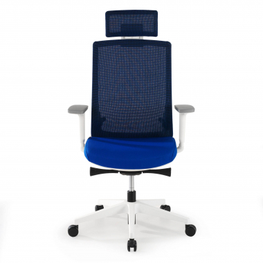 burostuhl weiss blau boston netzstoff 3d verstellbare armlehnen kopfstutze 5
