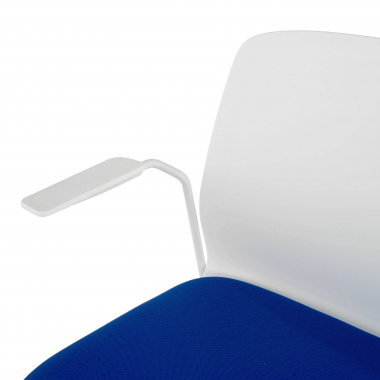 konferenzstuhl weiss blau stuhl mit armlehnen stoff feste armlehnen 5