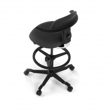 ergonomischer hocker schwarz erghos stoff ohne armlehnen 9