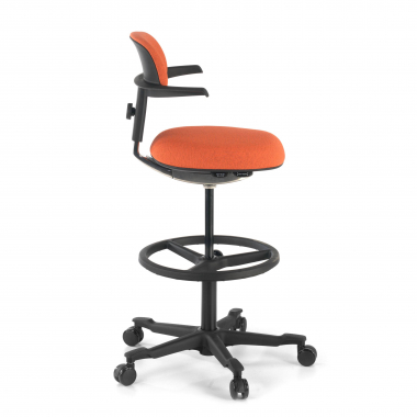 ergonomischer hocker orange erghos stoff ohne armlehnen 4
