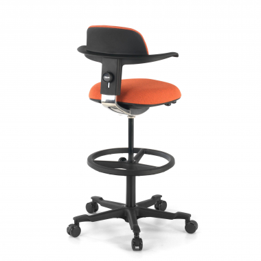 ergonomischer hocker orange erghos stoff ohne armlehnen 6