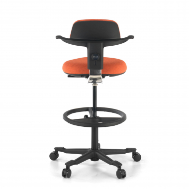 ergonomischer hocker orange erghos stoff ohne armlehnen 8