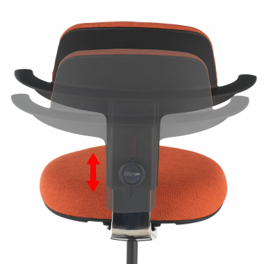 ergonomischer hocker orange erghos stoff ohne armlehnen 5