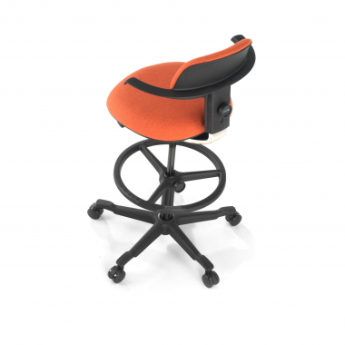 ergonomischer hocker orange erghos stoff ohne armlehnen 9