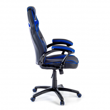 gaming stuhl blau ecopiel kunstleder feste armlehnen 7