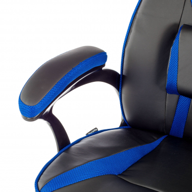 gaming stuhl blau ecopiel kunstleder feste armlehnen 4