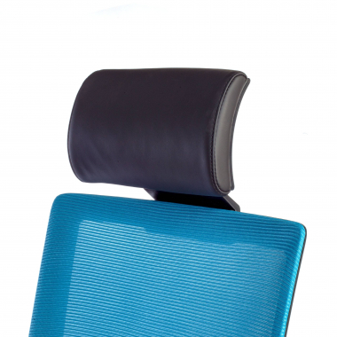 burostuhl blau schwarzes gestell netzstoff 1d verstellbare armlehnen lordosenstutze kopfstutze 5