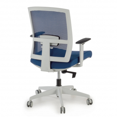 ergonomischer burostuhl weiss blau weisse struktur netzstoff 1d verstellbare armlehnen lordosenstutze 8