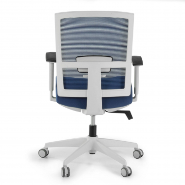 ergonomischer burostuhl weiss blau weisse struktur netzstoff 1d verstellbare armlehnen lordosenstutze 6