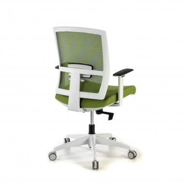 ergonomischer burostuhl weiss grun weisse struktur netzstoff 1d verstellbare armlehnen lordosenstutze 5
