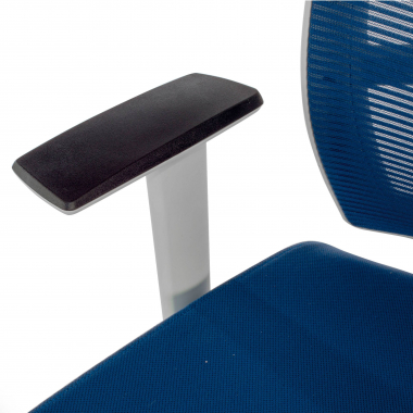 ergonomischer burostuhl weiss blau weisse struktur kopfstutze netzstoff 1d verstellbare armlehnen lordosenstutze kopfstutze 7