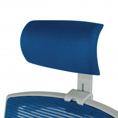ergonomischer burostuhl weiss blau weisse struktur kopfstutze netzstoff 1d verstellbare armlehnen lordosenstutze kopfstutze 5