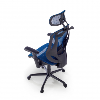 ergonomischer burostuhl blau locktech netzstoff 1d verstellbare armlehnen lordosenstutze kopfstutze 9