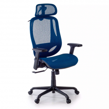 ergonomischer burostuhl blau locktech netzstoff 1d verstellbare armlehnen lordosenstutze kopfstutze 1