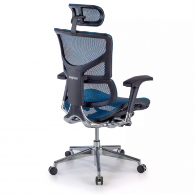 ergonomischer burostuhl blau next2 mit kopfstutze netzstoff 4d verstellbare armlehnen lordosenstutze kopfstutze 8