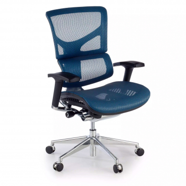 ergonomischer burostuhl blau next2 ohne kopfstutze netzstoff 4d verstellbare armlehnen doppelte lordosenstutze 1