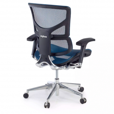 ergonomischer burostuhl blau next2 ohne kopfstutze netzstoff 4d verstellbare armlehnen doppelte lordosenstutze 5