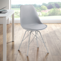 Skandinavischer Design Stuhl Norway, mit Metallbeinen