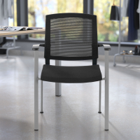 Besucherstuhl Adam, bequem und robust, Metallstruktur