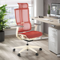 Ergonomischer Bürostuhl mit Kopfstütze Enjoy white, Synchronmechanik