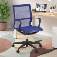 Design Bürostuhl Fox black, neigbare Rückenlehne, Netzstoff
