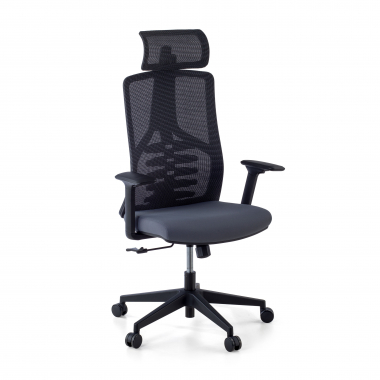 ergonomischer burostuhl grau quick netzstoff 3d verstellbare armlehnen lordosenstutze kopfstutze 1