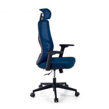 ergonomischer burostuhl blau quick netzstoff 3d verstellbare armlehnen lordosenstutze kopfstutze 4