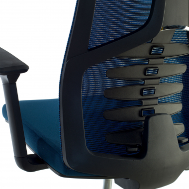 ergonomischer burostuhl blau quick netzstoff 3d verstellbare armlehnen lordosenstutze kopfstutze 5