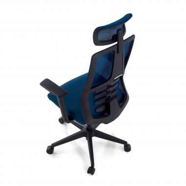 ergonomischer burostuhl blau quick netzstoff 3d verstellbare armlehnen lordosenstutze kopfstutze 7