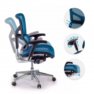 Luxus Bürostuhl Ergonomisch Erghos1, 4D verstellbare Armlehnen