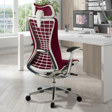 ergonomischer burostuhl rot miller netzstoff 3d verstellbare armlehnen 2