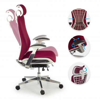 ergonomischer burostuhl rot miller netzstoff 3d verstellbare armlehnen 3