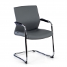 Wartezimmerstuhl Adele, Freischwinger, modernes Design, Kunstleder 210889 - (Outlet)