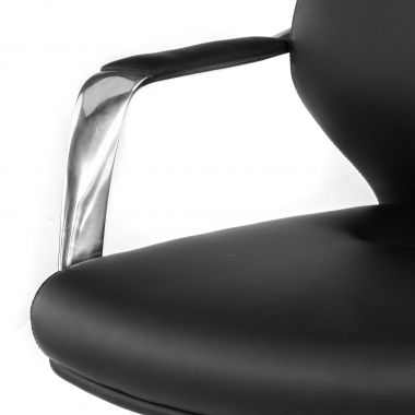 chefsessel schwarz niedriger rucken kunstleder kunstleder gepolsterte armlehnen 6