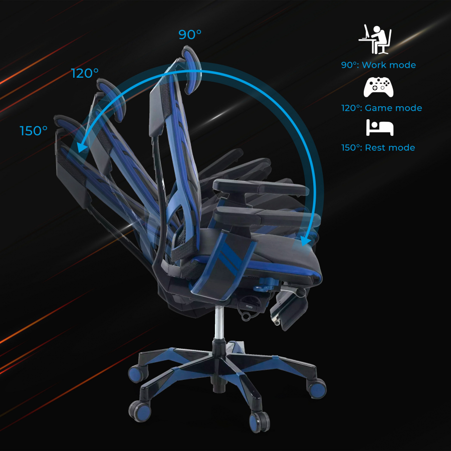Gaming Stuhl Genidia, hochwertige Qualität, 5D-Armlehnen