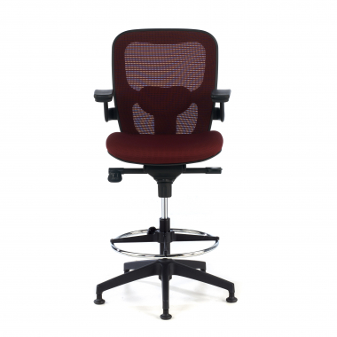 ergonomischer hocker rot burostuhl netzstoff feste armlehnen 3