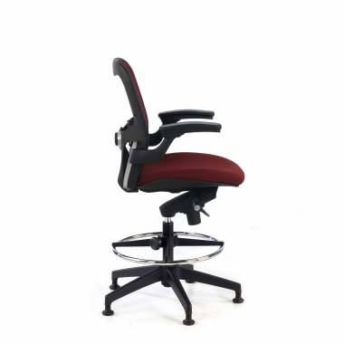 ergonomischer hocker rot burostuhl netzstoff feste armlehnen 5