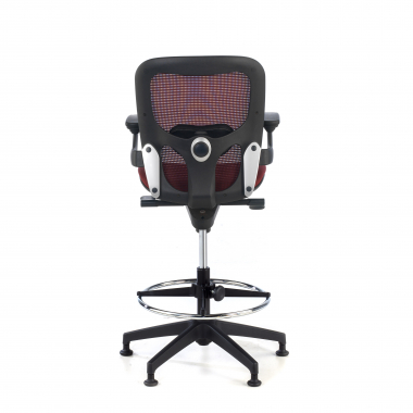 ergonomischer hocker rot burostuhl netzstoff feste armlehnen 7