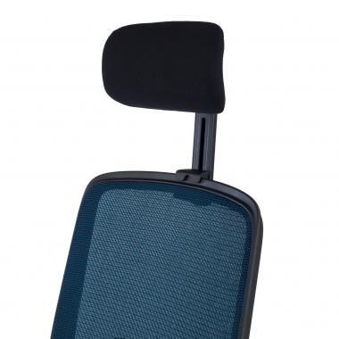 burostuhl blau schwarzes gestell kopfstutze netzstoff 1d verstellbare armlehnen lordosenstutze kopfstutze 10