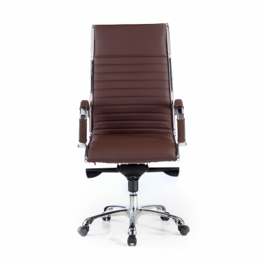 chefsessel braun naturleder naturleder gepolsterte armlehnen 3