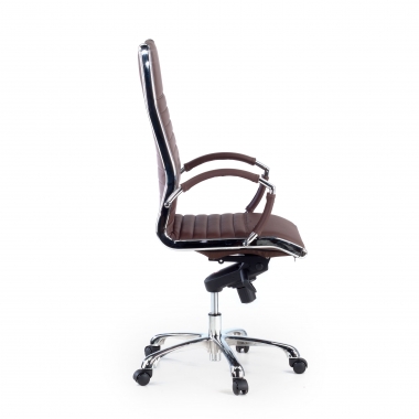 chefsessel braun naturleder naturleder gepolsterte armlehnen 4