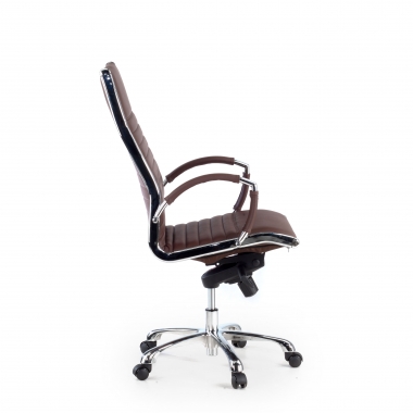 chefsessel braun naturleder naturleder gepolsterte armlehnen 5