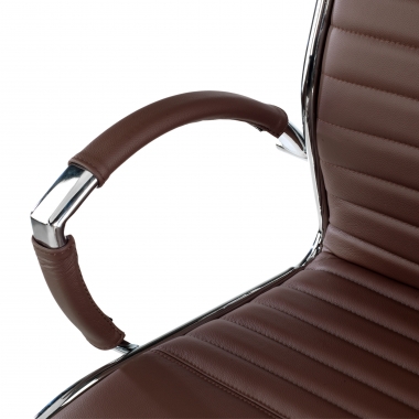 chefsessel braun naturleder naturleder gepolsterte armlehnen 9