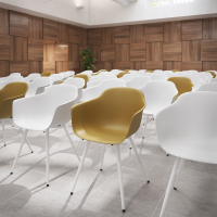 Gästestuhl Glamm, 4 Beine, umhüllendes Design