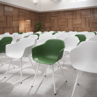 Gästestuhl Glamm, 4 Beine, umhüllendes Design