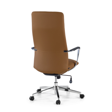 chefsessel beige hoher rucken kunstleder feste armlehnen 5